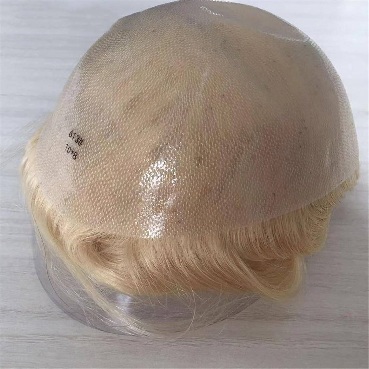 Men's Toupee Full PU Skin Base Double Knot Hair System Replacement Natural Looking Indian Human Units(6x8)