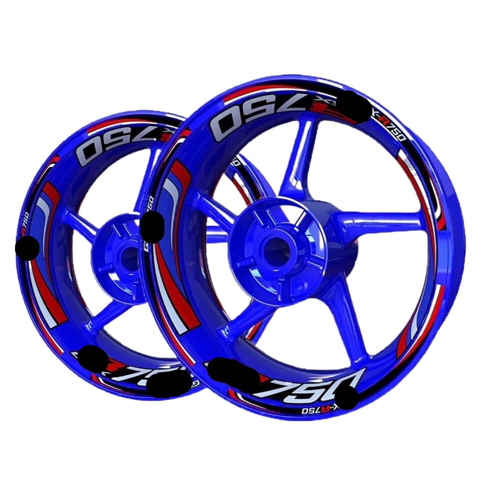 Hub Decals Rim for S&uzuki GSXR750 for GSXR 750 Wheel Sticker Decal Set Stripe Tape(Color 14)