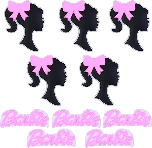 Miniatura 1 de 10 cuentas focales de silicona para bolígrafos, cuentas de silicona rosa con forma de silicona para hacer llaveros, cuentas sueltas de goma para