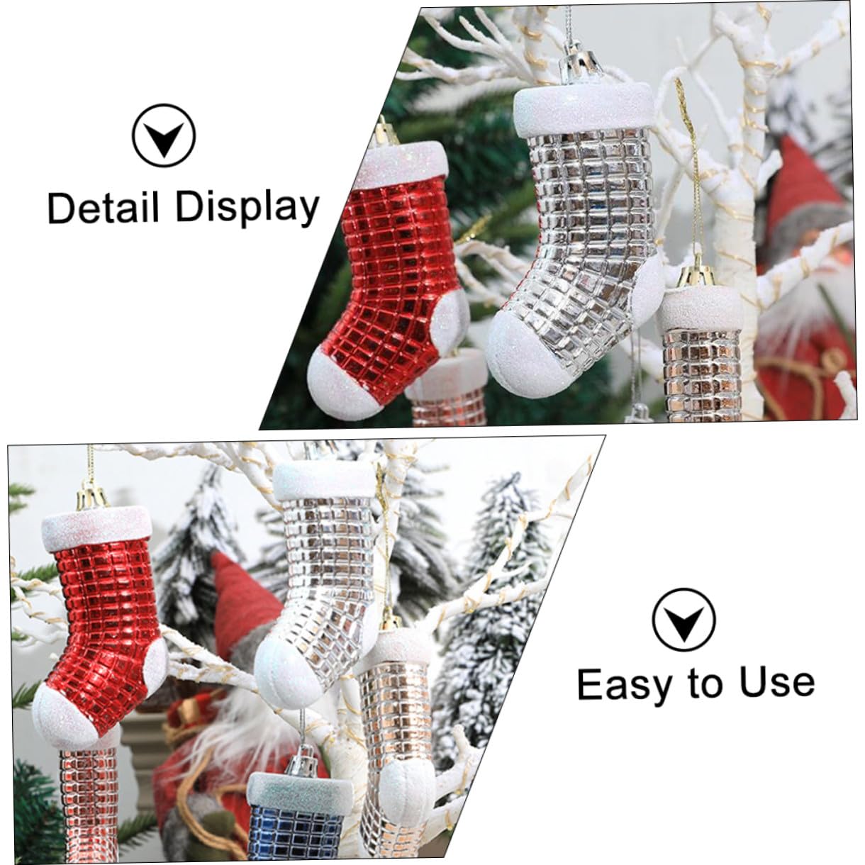 IMIKEYA 20 STK Weihnachtsbaum-anhänger Süßigkeiten- Weihnachtsfensteranhänger Weihnachtsanhänger Selber Machen Weihnachtsbaum-Requisite Girlandendekor Weihnachtsbaumschmuck Plastik