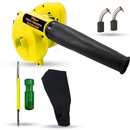 Hillgrove HGCM621M1 800W-18000RPM Electric Air Blower and Suction Dust Cleaner for AC/Computer/Home with Carbon Brushes Air Gun Dust Cleaning Forward Curved Air Blower (Corded Vacuum)