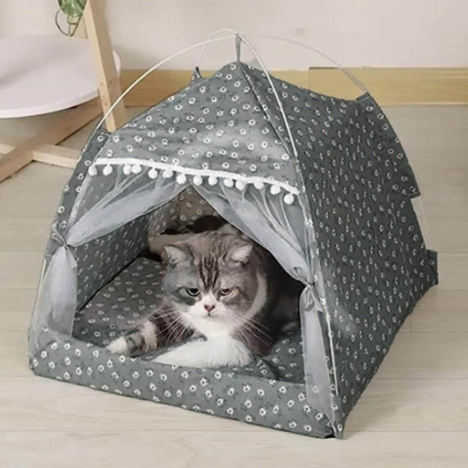 Dogs Bed Soft Dogs Bed for Indoor Cats Dogs Lightweight Portable Cats Tent with Washable Cushion for Kittens