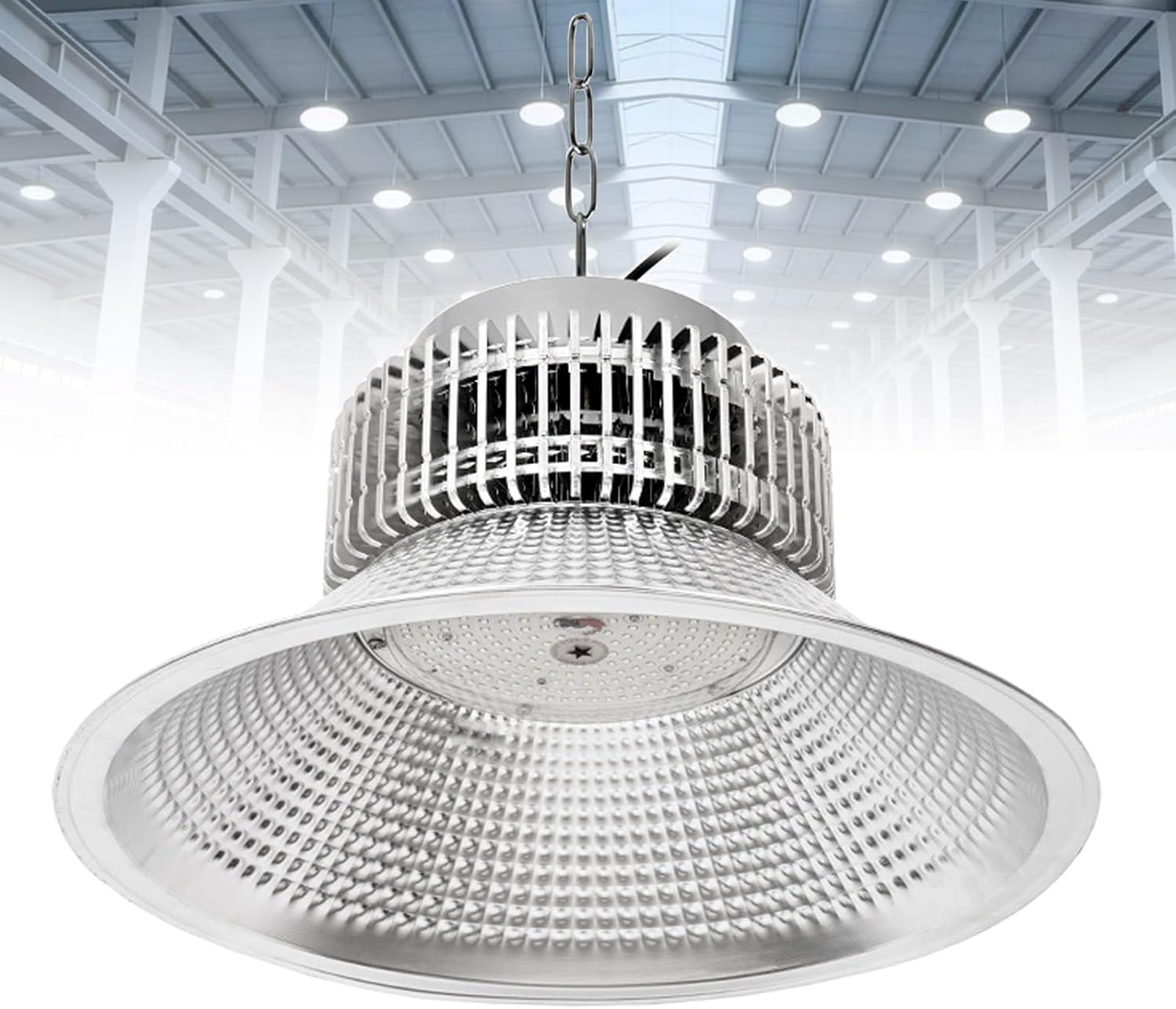 LED High Bay Light 300W, 33000lm CE Listed Super Bright Led High Bay Born Lamp Lighting, 85-265V Energy Saving for Warehouse Workshop Factory Garage(1pc,100W)