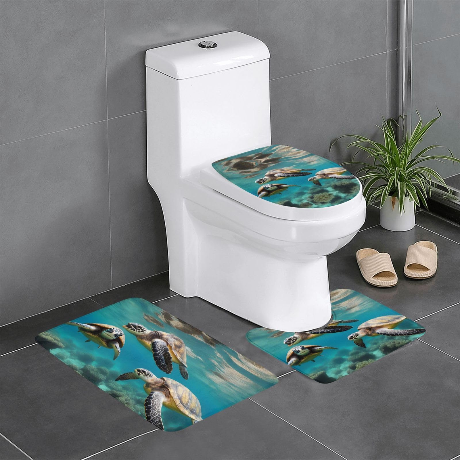 Tapis de salle de bain antidérapants pour éviter les glissades sur sol de WC
