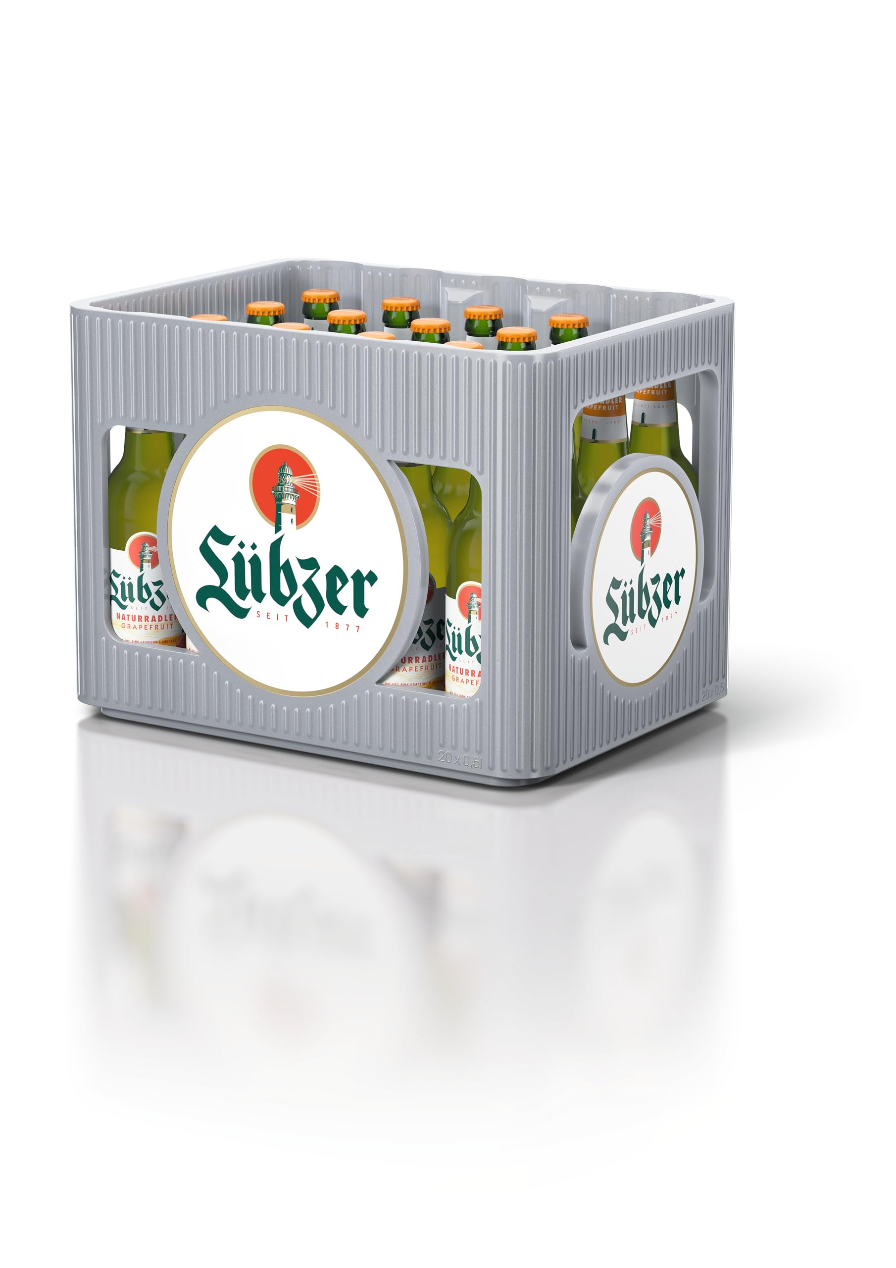 Lübzer Premium Pils, Bier Kasten (20 X 0.5 L) Mehrweg