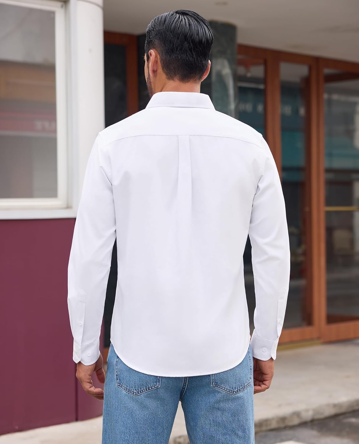 Lion Nardo Oxford Shirts for Mens Long Sleeve Dress Shirts Business Casual Button Down Shirts Untucked Shirts for Men - Image 3