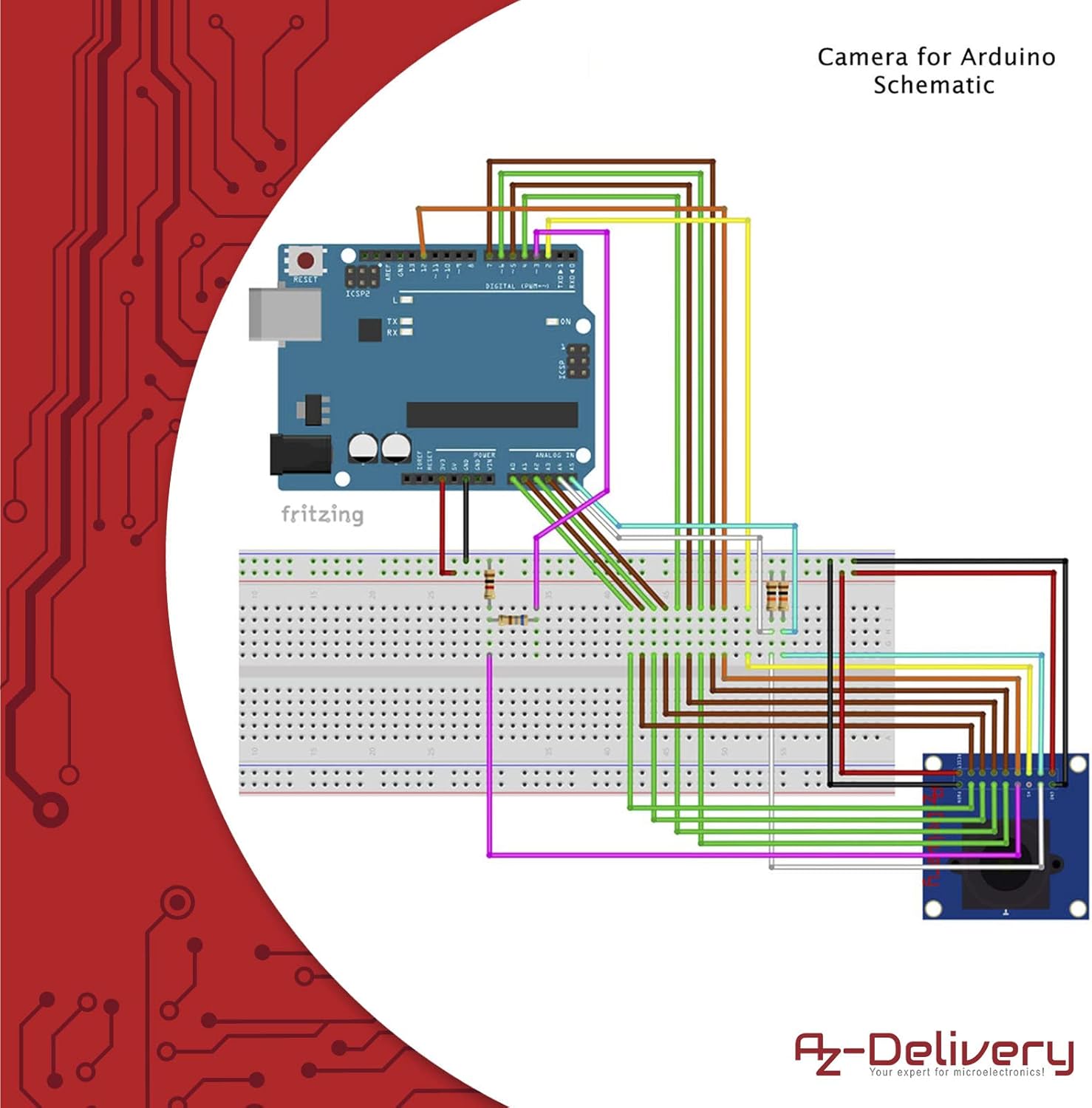 AZDelivery OV7670 Camera Module for Arduino VGA Zambia Ubuy - Main Image