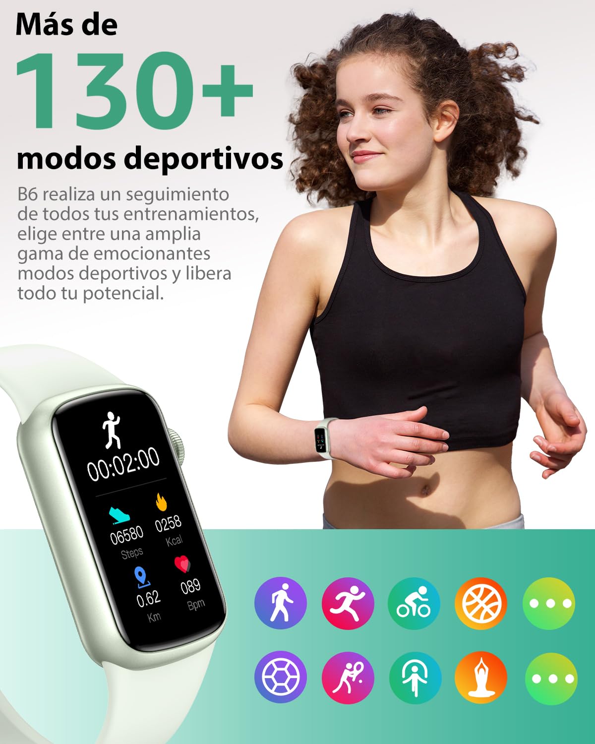 IMFRCHCS Smart Watch,con Pantalla Táctil de 1.47",137+Modos de Deporte Fitness Watch con Pulsómetro Monitor de Sueño, Contador de Pasos,IP68 Waterproof Activity Trackers para Mujeres Hombres