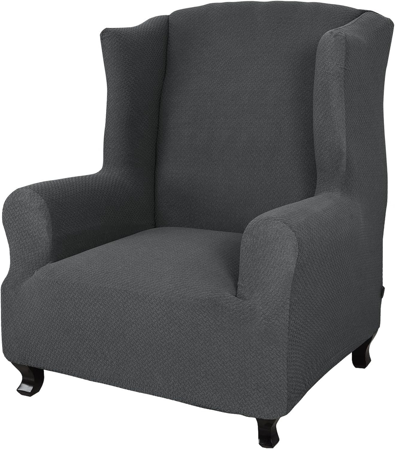 Wingback Chair Sofa Slipcover,1-Piece Sofa Cover, Furniture Protector,Couch Soft with Elastic Bottom, Spandex Fabric Small Checks (J.)