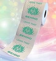 Vista 2 de Printed TP Leave That Behind - Papel higiénico impreso para regalo, divertido rollo de papel higiénico para broma, sorpresa, decoración de baño