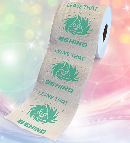 Miniatura 2 de Printed TP Leave That Behind - Papel higiénico impreso para regalo, divertido rollo de papel higiénico para broma, sorpresa, decoración de baño,