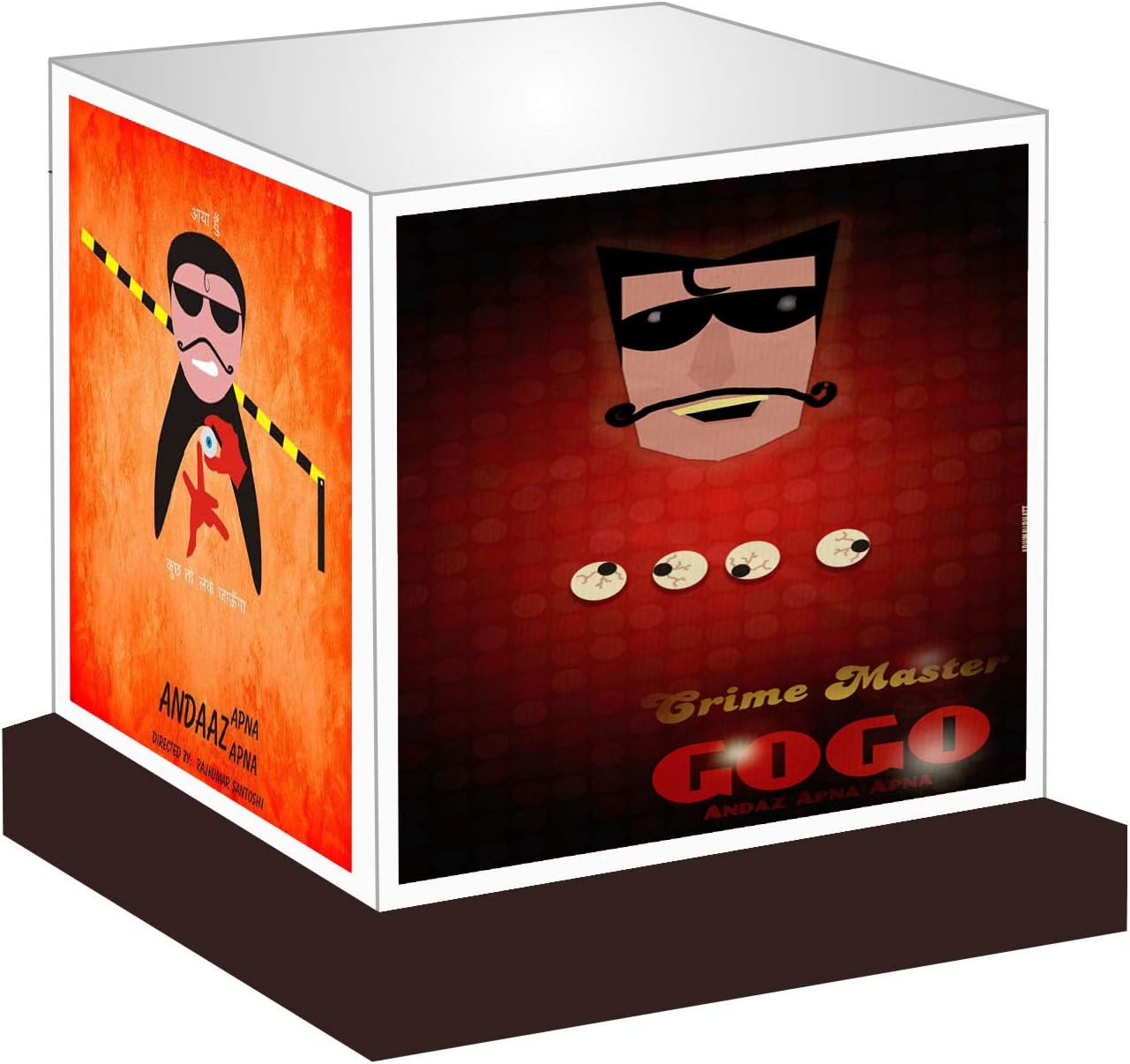 Unique Indian Crafts Handmade Amazing Bollywood LED Night Lamp Gift for All Occasions Size 8 x 8 x 8 inches.