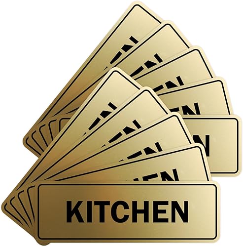 Miniatura 40 de Signs ByLITA Letrero de cocina estándar (plata cepillada) - Grande Brushed Silver,Negro y dorado,Azul / Patchwork,Oro cepillado,Marrón