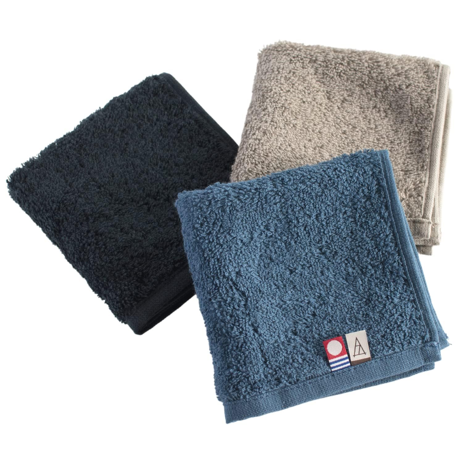 TAVARAT Just Right Towel Handkerchief Hand Towel 9 x 9.1 Inches (22.5 x 23 cm) Tps-152R (3-piece, 3-color Assortment A) : Home & Kitchen