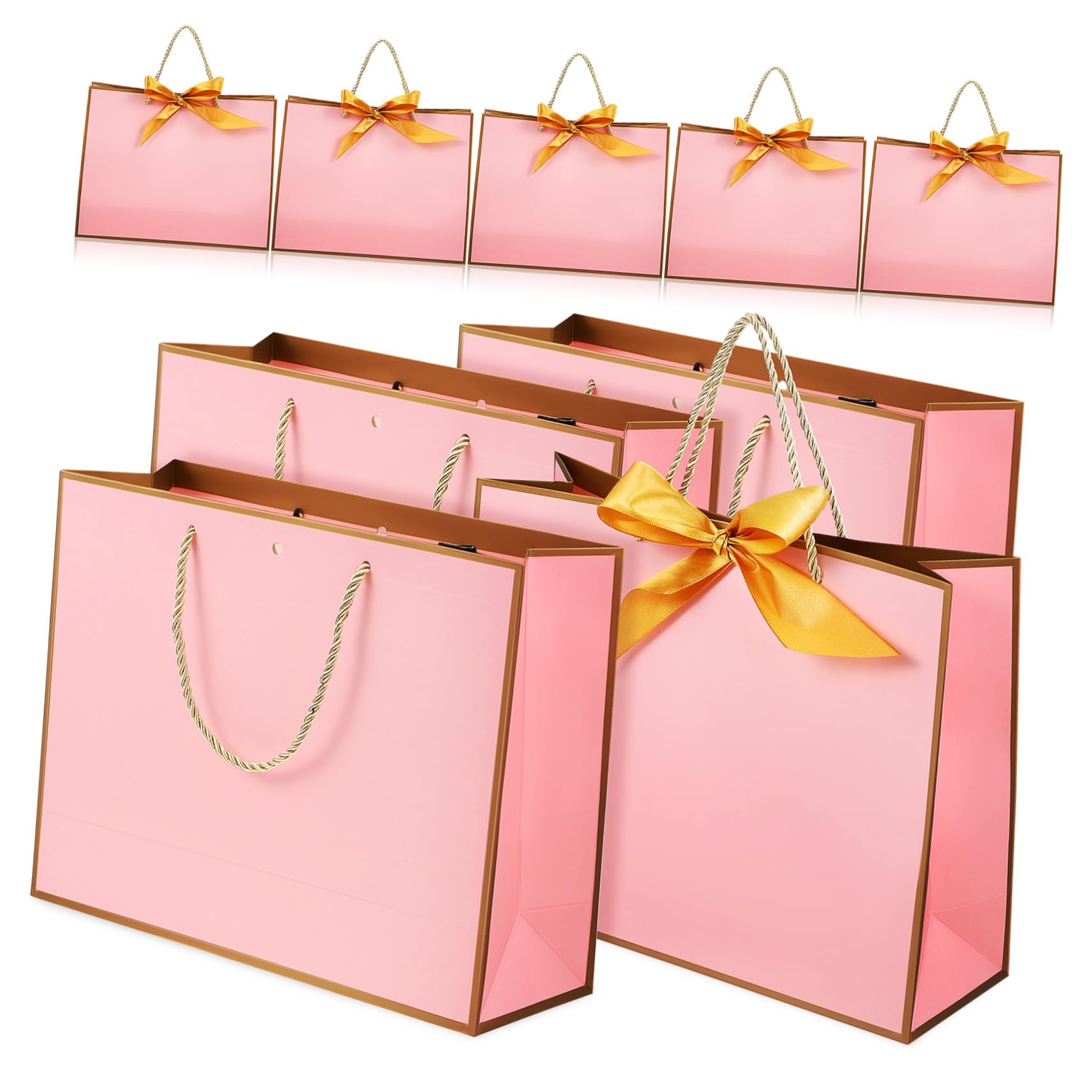 OUNONA 10pezzi Sacchetto Regalo Di Carta Fiocco Borsa Regalo Manici Sacchetto Di Carta Per Bomboniere Robusto Per Piccoli Regali Dettaglio