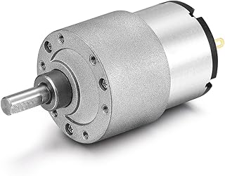 Aexit DC 12V Electric Motors 7RPM 6mm Diameter Shaft Electric Geared Box Speed Fan Motors Reduction Motor