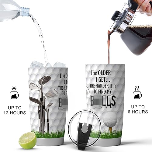 Miniatura 6 de Fancyfams Divertidos regalos de golf para hombres, vaso de acero inoxidable de 20 onzas, regalo único para el día del padre, cumpleaños, papá de