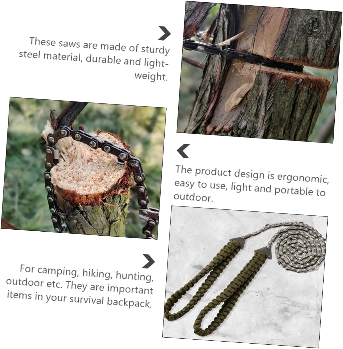 Toddmomy Lightweight Wire Saw Outdoor Rope Cutting Supply for Efficient Camping Tool
