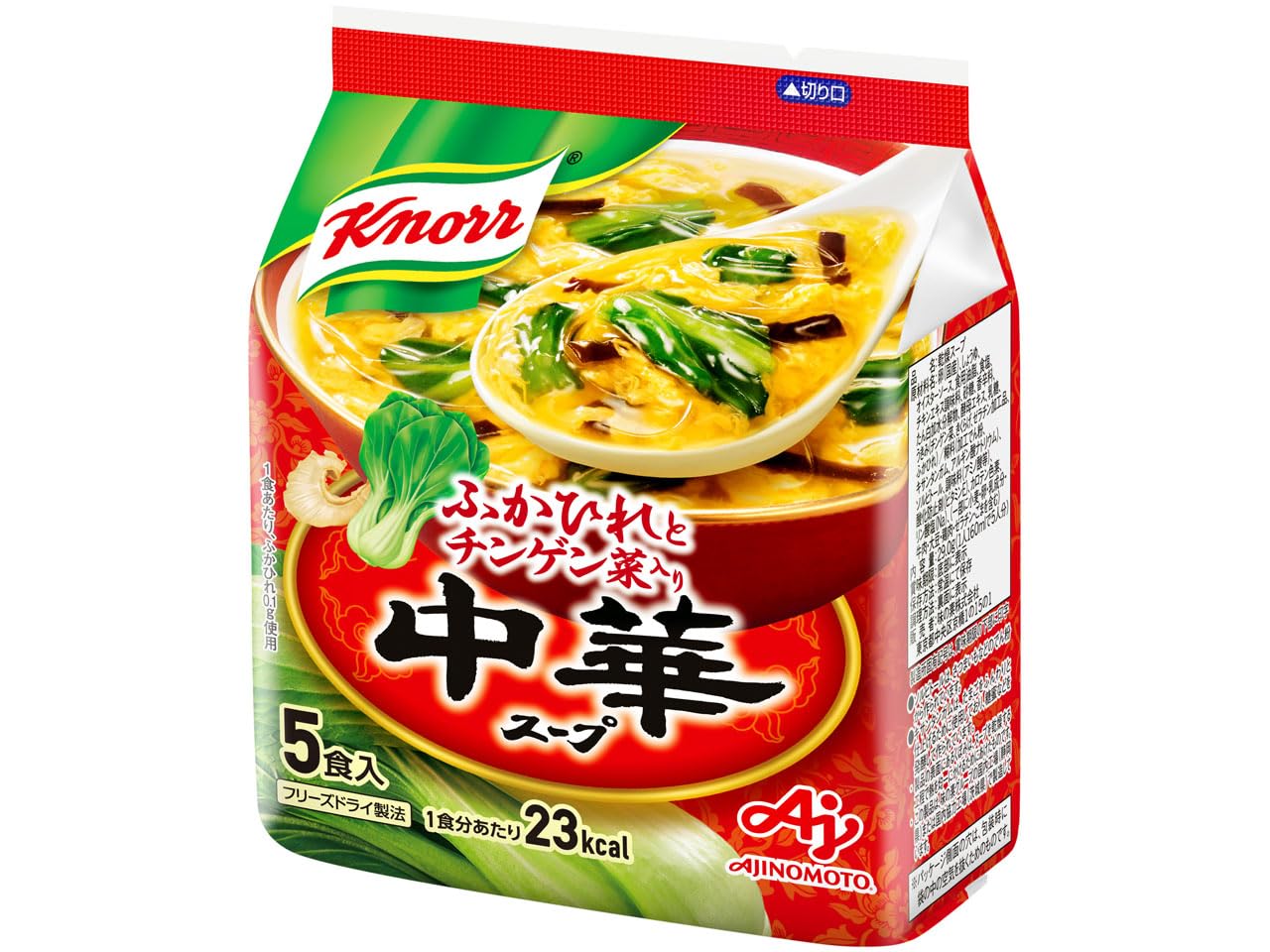 Amazon | クノール 中華スープ 5食入袋 味の素 フリーズドライ 具入り