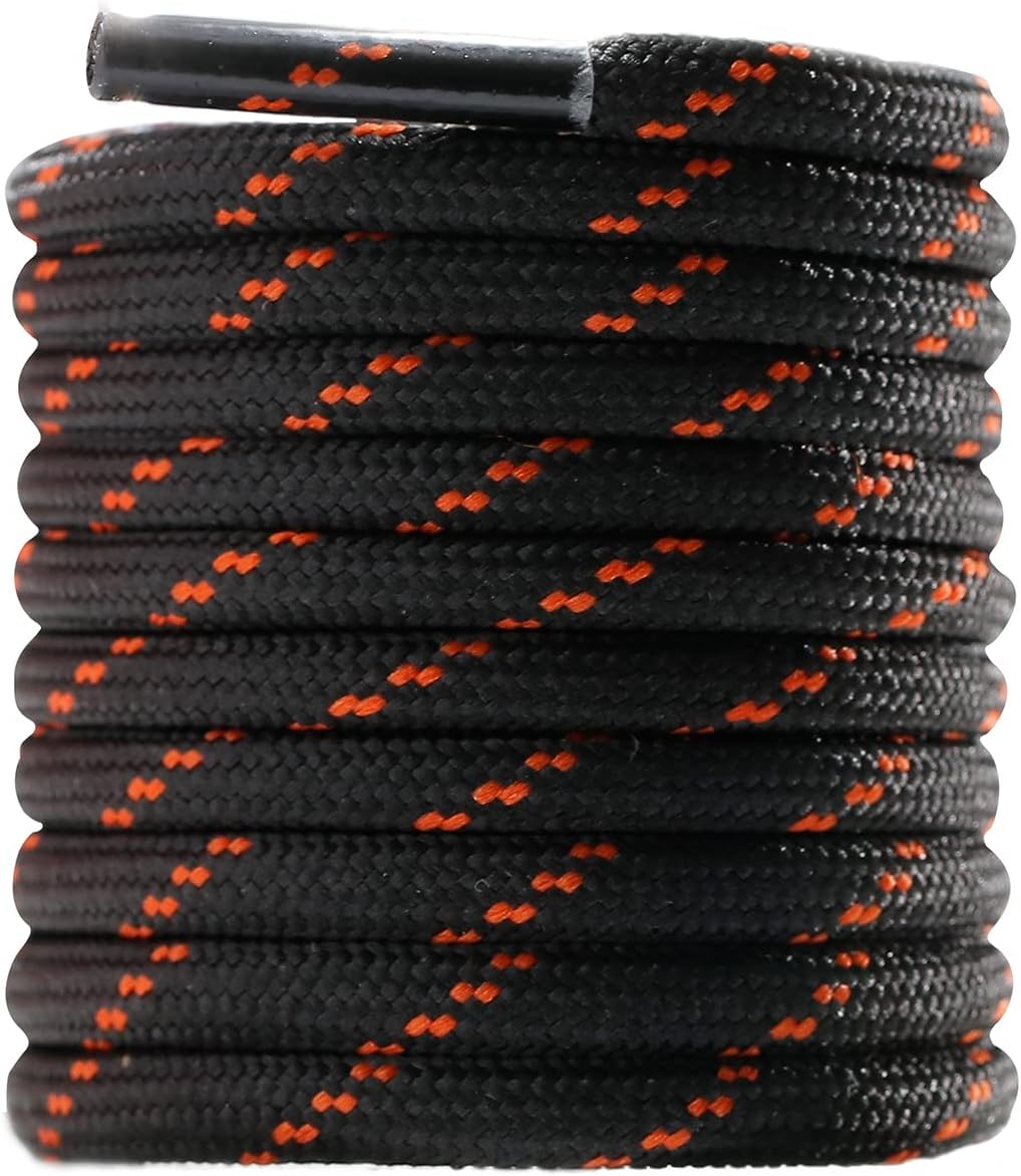 Round Work Boot Laces - Heavy Duty, Thick Replacement Laces for Men, Women, Adults - Walking, Hiking, Steel Toe, Safety, Hunting Boots