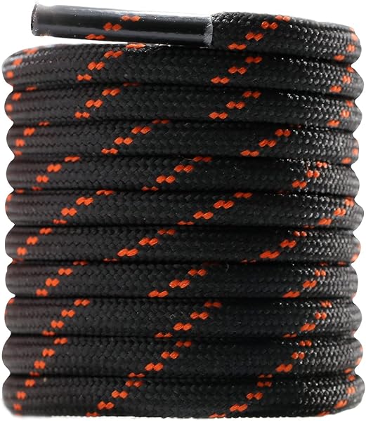 CCSOFTIME Lacets Chaussures Ronds pour Bottes 4mm Résistants Lacets Baskets pour Chaussurs de Randonnée de Sécurité de Travail - 1