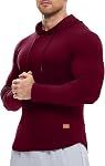 JMIERR Men's Long Sleeve Hoodies Shirt Casual Longline Pullovers T-Shirts | Drawstring Hoodie, Athletic Sweatshirt, Hoody, Fall, Winter, Stretch, Muscle Shirt, Regular Fit, Golf, Solid Color