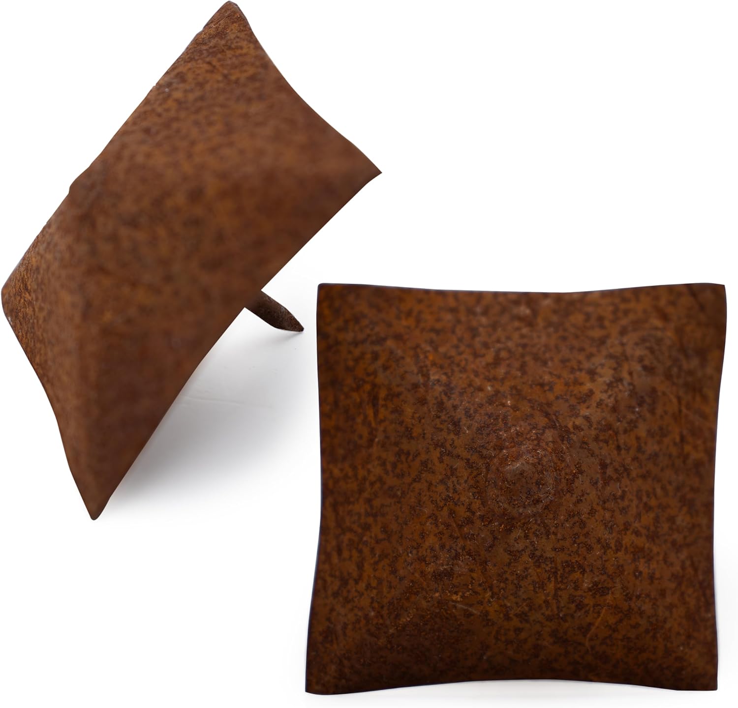 100 Pack 2 Inch Square Clavos Decorative Nails Rusted Shutter Fasteners Ornamental Nails Tacks Decorative Nail Heads for Exterior Window Shutters Faux Wood Beams Borderland Rustic Hardware