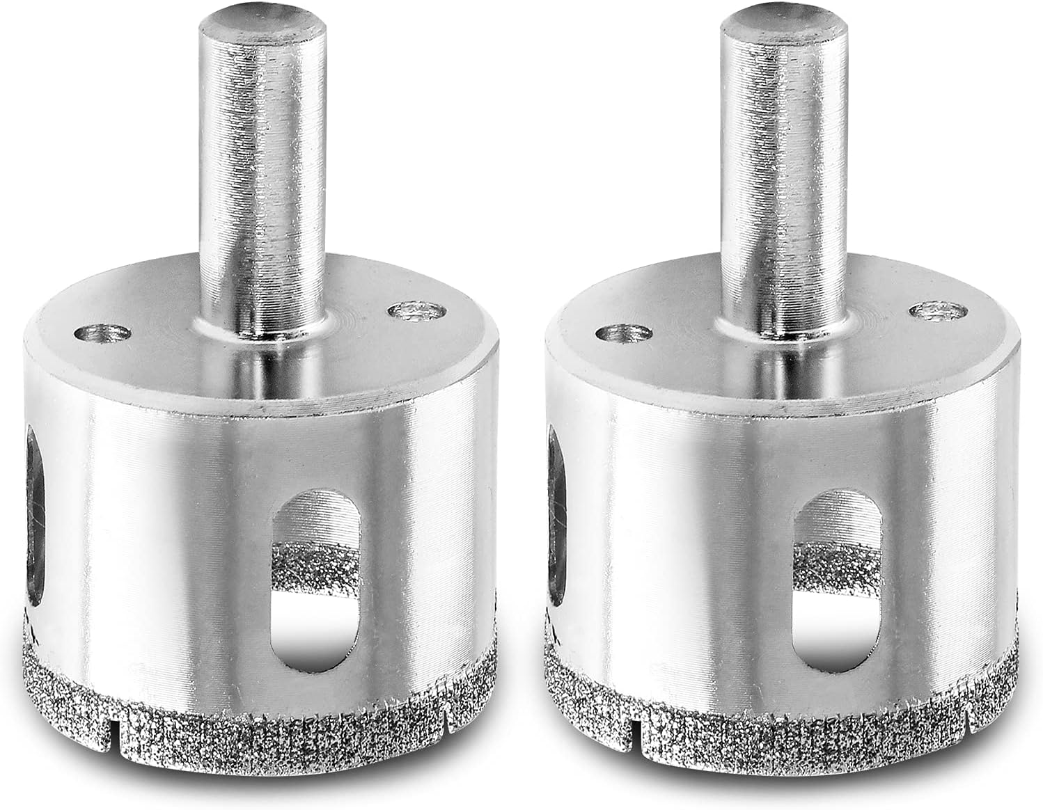 Luomorgo 2Pcs 38mm/1 1/2 inch Diamond Hole Saw, 1.1 inch Cutting Depth Diamond Drill Bits for Glass Ceramic Marble Porcelain Tile Granite Quartz Gemstone