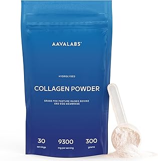Kollagen Pulver Hochdosiert [300g] | 9300 mg Collagen Pulver Niedermolekular Kollagen hydrolysat- Multi Collagen Peptide von grasgefütterten, weidegezüchteten Rindern + Eierschalenmembran