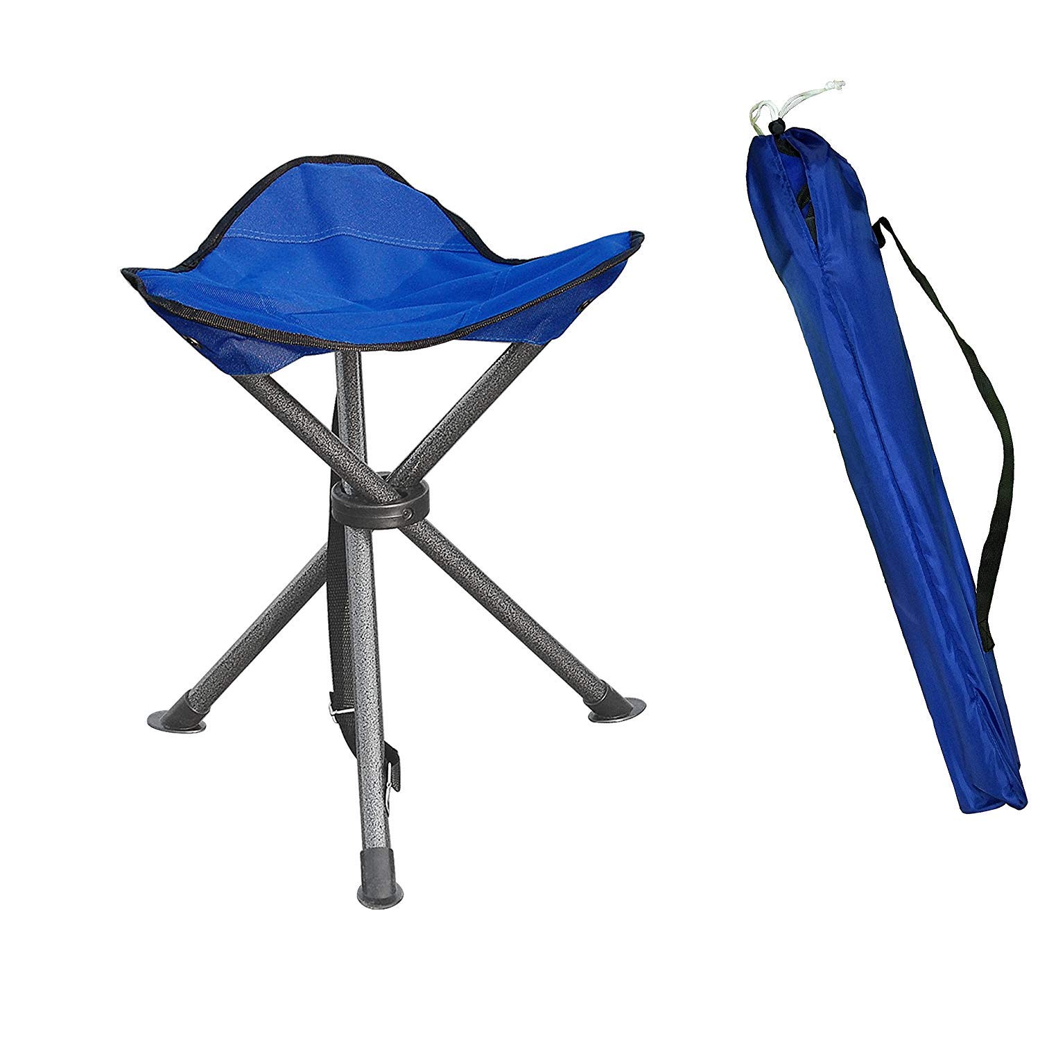 AGOOL Portable Folding Stool Outdoor Square Slack Chair Lightweight Heavy Duty for Camping Mountaineering Hiking Travel House-Using Recreation, Blue