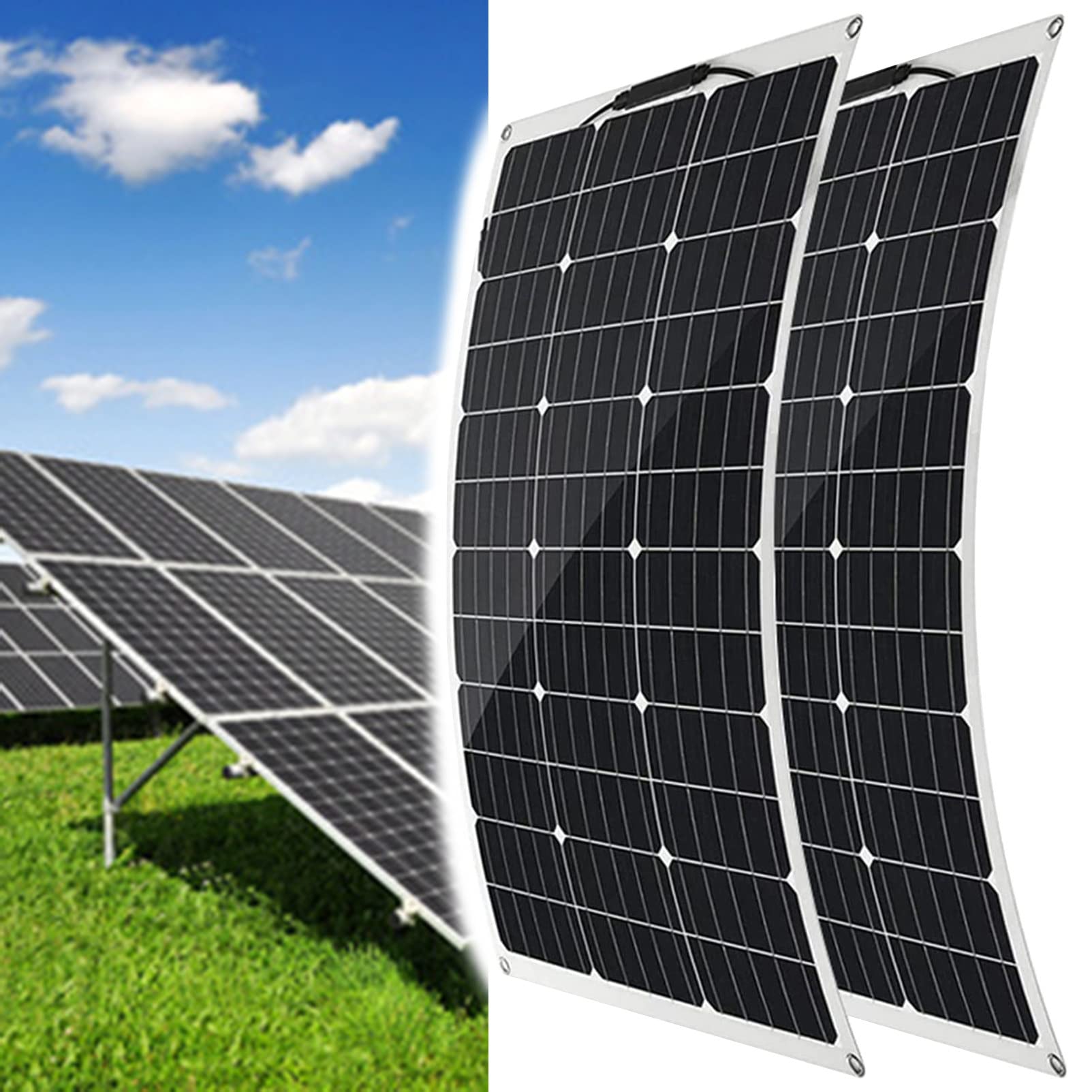 Pannello Solare Fotovoltaico 800W 18V, Kit Pannello Solare, Caricatore per Casa, Campeggio, Barca, Roulotte, Camper e Altre Applicazioni off-Grid