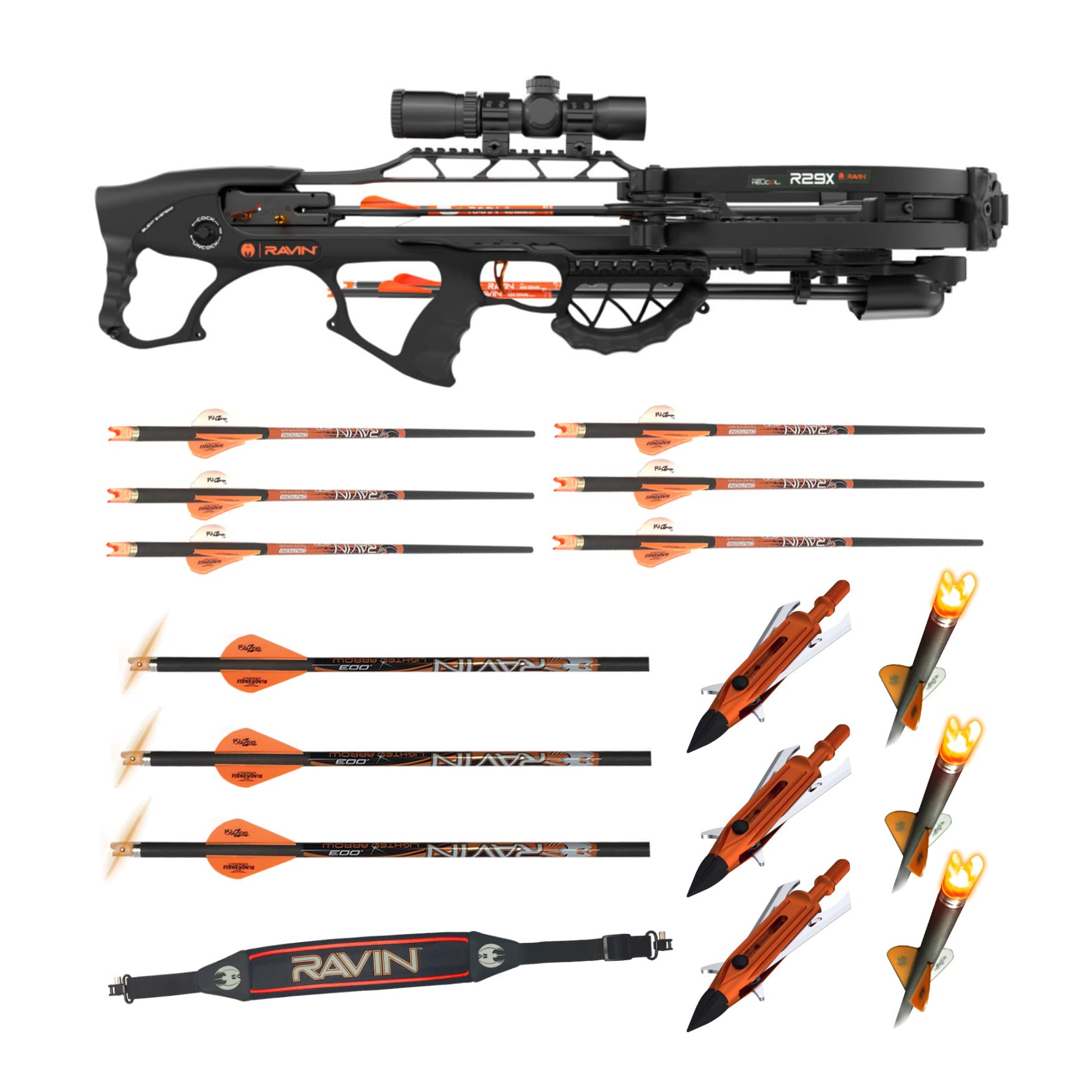 Ravin Crossbows R29X 450 FPS Crossbow Huntsman Bundle (5 Items)