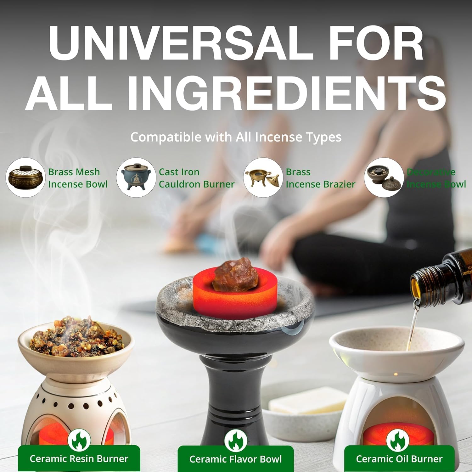 Quick Light Charcoal Tablets 33mm – 120 Tablets (12 Rolls) Fast Lighting Charcoal Discs for Incense, Resin, Frankincense & Bakhoor