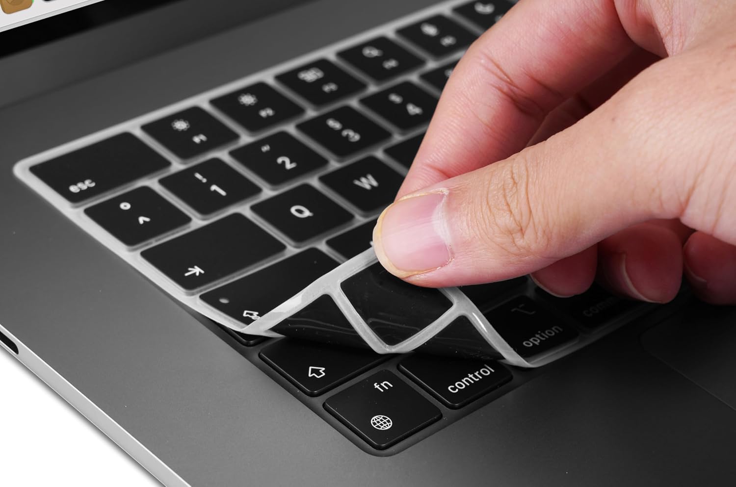 XSKN German Black EU Version Silicone Keyboard Cover for Apple MacBook Air 13/15 inch with M5/M4/M3/M2 Chip and MacBook Neo with A18 Pro Chip