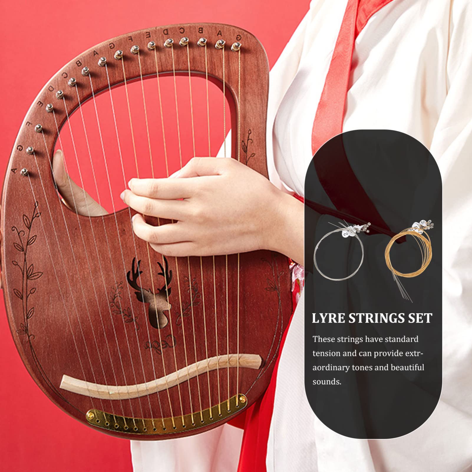 HEMOTON 5sätze Saiten Lyra Ersatzsaiten Aus Praktische Musikalische Instrumentenzubehör Für Schüler Und Musiker Hohe Klangqualität Klare Töne Und Reichhaltige Obertöne