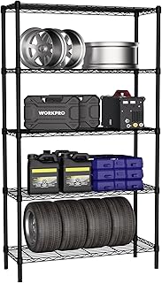 WORKPRO 5-Tier Wire Shelving Unit, 36”W x 1...,