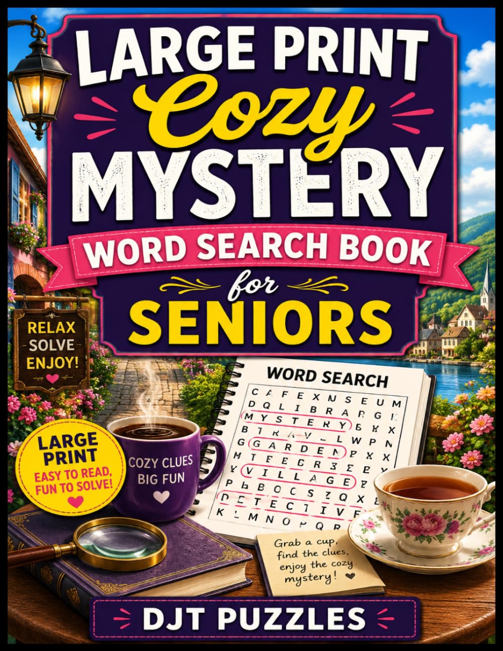 Cozy Mystery Word Search for Seniors: Relaxing Brain Games with Murder Mysteries, Hidden Clues and Whodunits (Large Print Cozy Mystery Word Search Series)