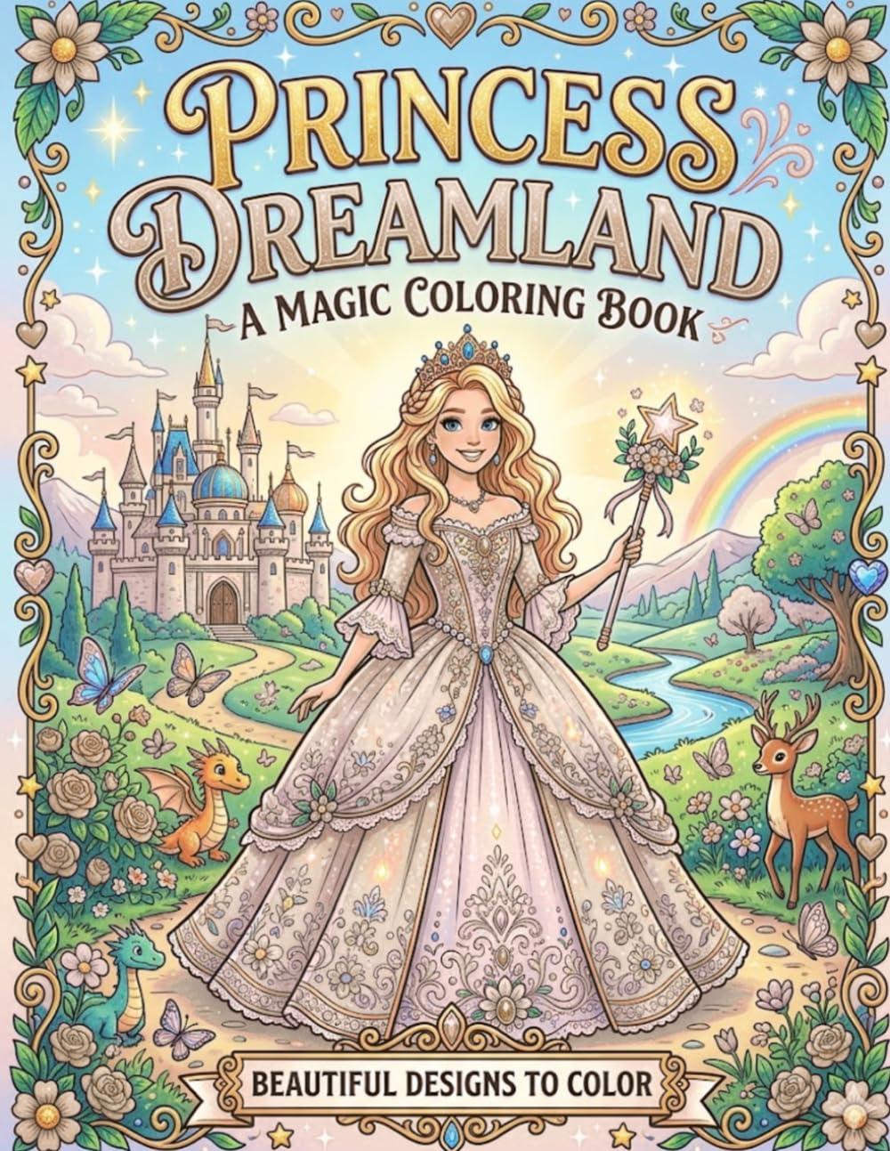 Princess Dreamland coloring book: A magic coloring book