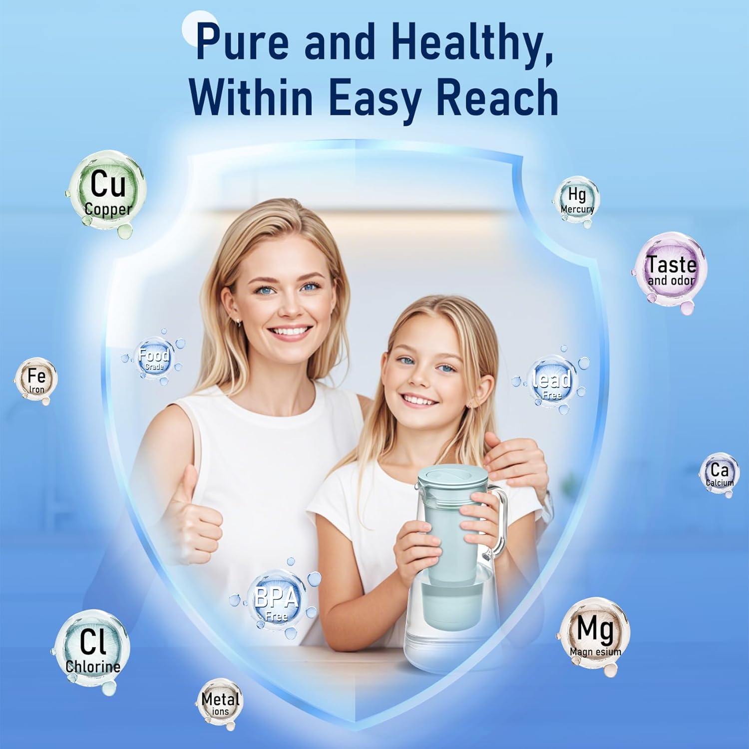 3PCS Activated Carbon + Ion Exchange Water Filter Replacement for LS Home Dispenser 18C/Glass Pitcher 7C/Plastic Pitcher 10C/7C - Image 5