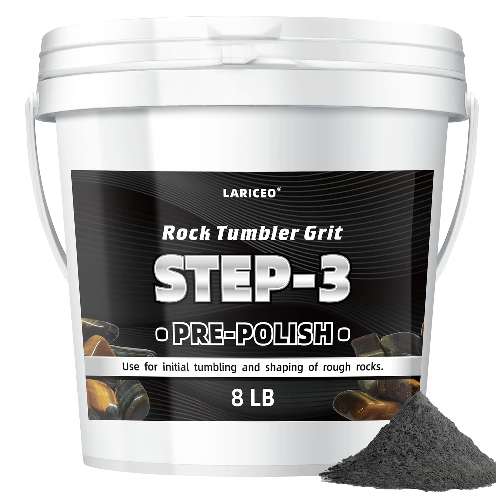 Rock Tumbler Grit Refill Set - 4-Step Polish -10