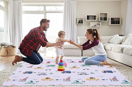 Miniatura 7 de 50 x 50 Play Mat for LIAMST and TODALE Baby Playpen, Non-Slip Washable Baby Playpen Mat, Baby Crawling Mats for Floor, Portable Travel Large Play