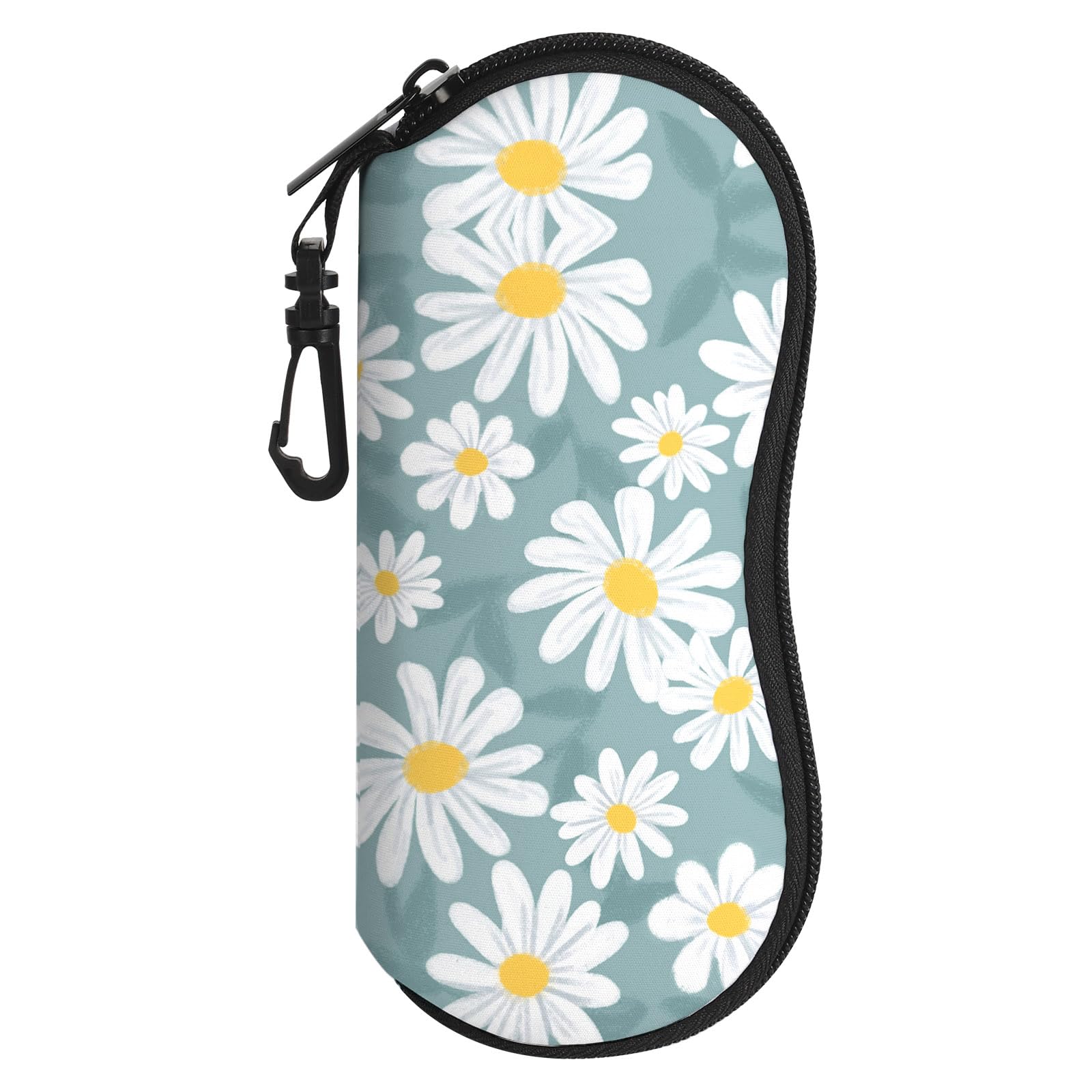 Sunglasses Soft Case, Cute Ultra Light Portable Neoprene Zipper Eyeglass Glasses Case with Belt Clip for Men Women