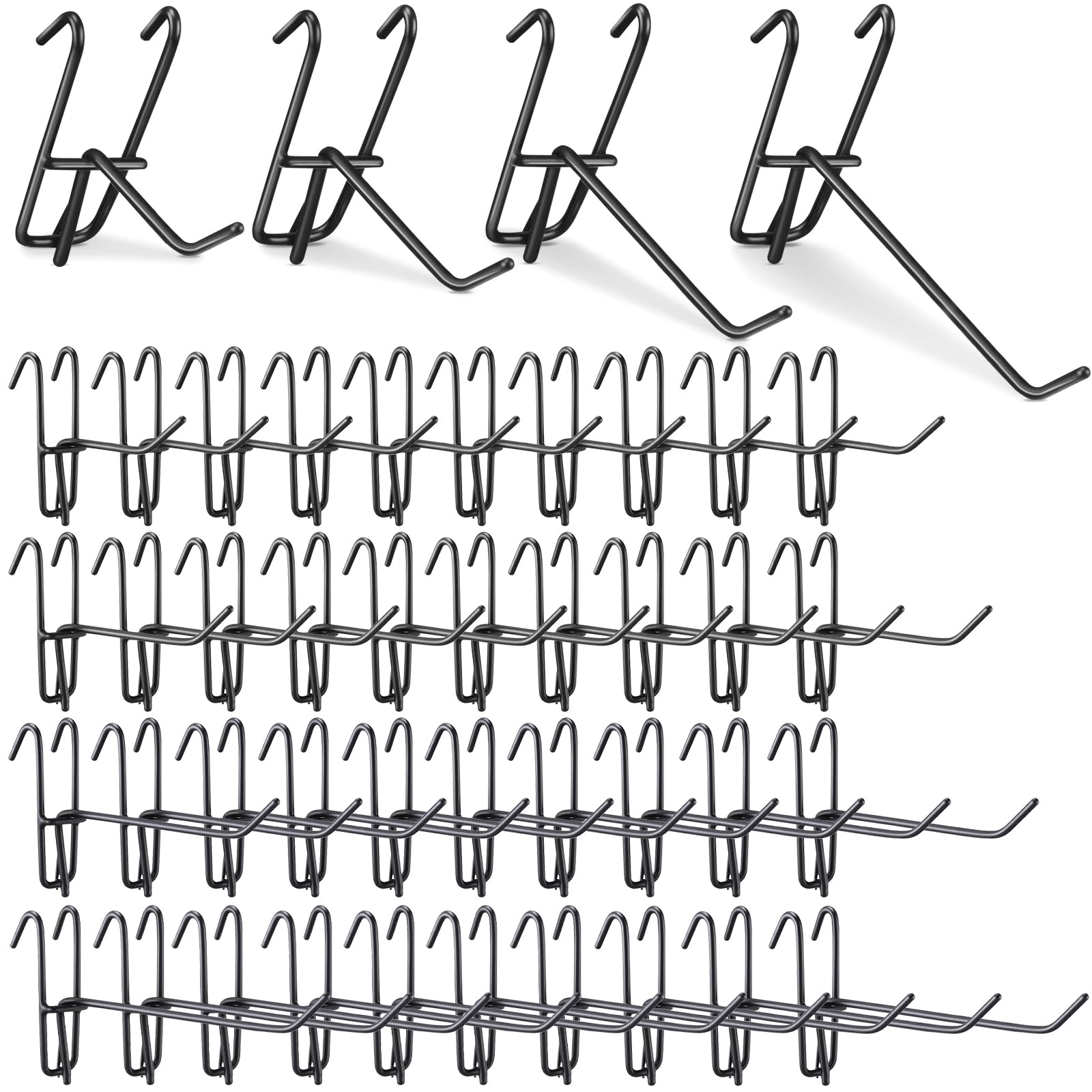 Crochets robustes noirs Shimeyao lot de 50 crochets en tailles assorties pour suspension
