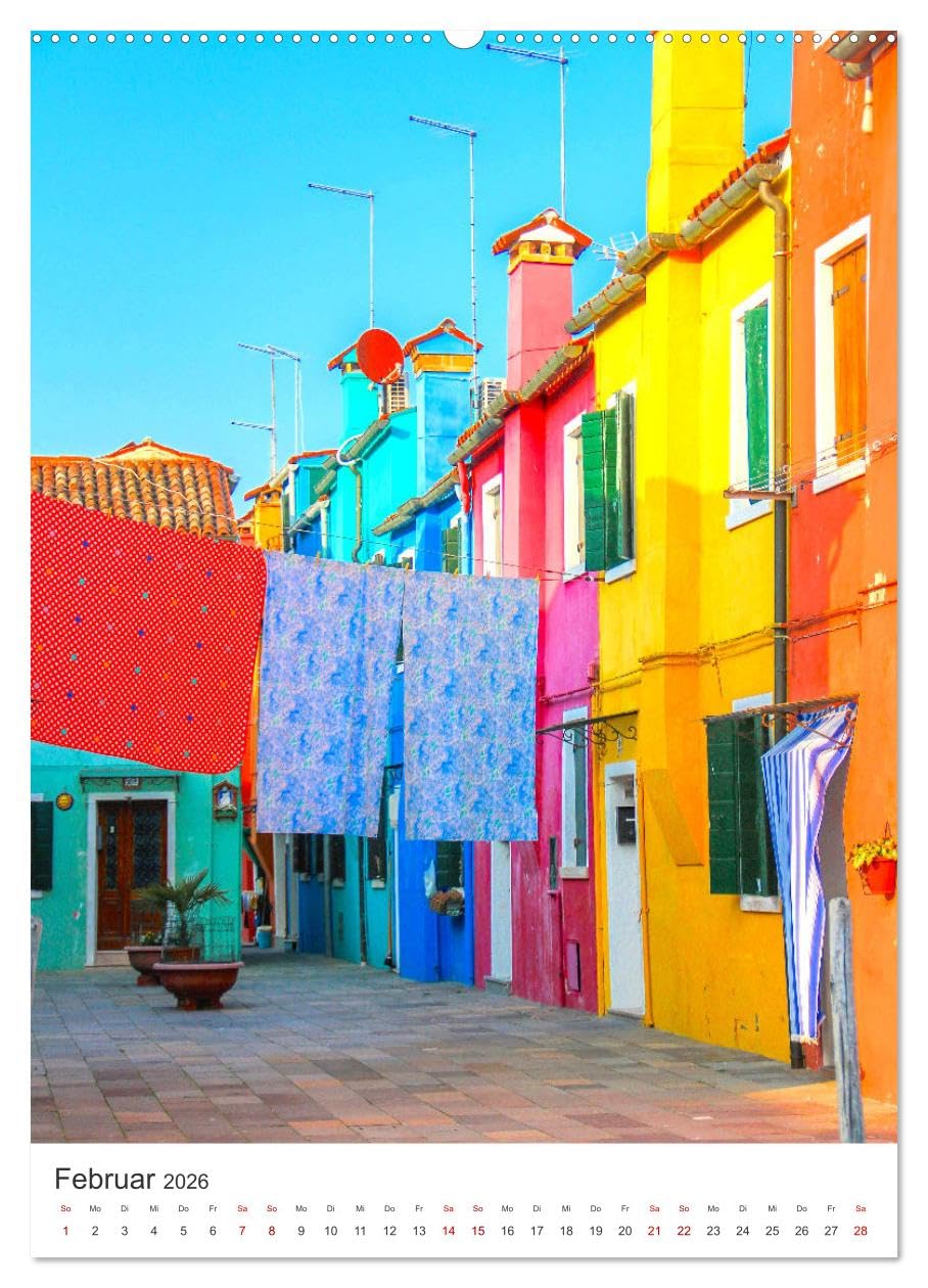 Farbenfrohes Italien (hochwertiger Premium Wandkalender 2026 DIN A2 hoch), Kunstdruck in Hochglanz: Bella, bella Italia! (CALVENDO Orte)