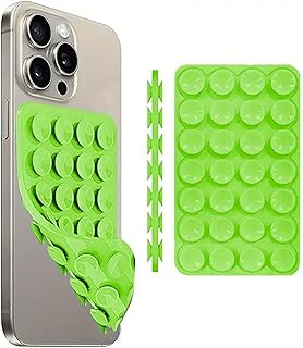 Mobile Phone Mount on Any Surface, Creative Design with 15 Different Colors - Suitable for All Phones (Green)