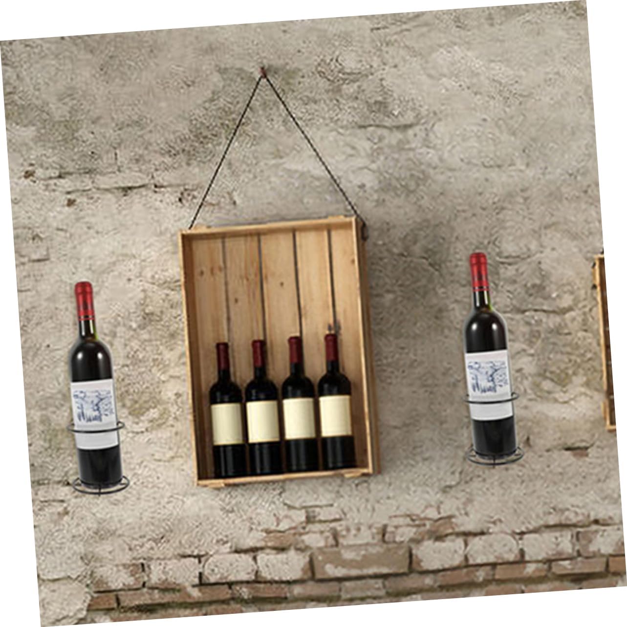 CHILDWEET 8pcs Wall Mounted Wine Rack Single Bottle Holder Stylish Wine Display for Home Bar Space-Saving Design Elegant Finish