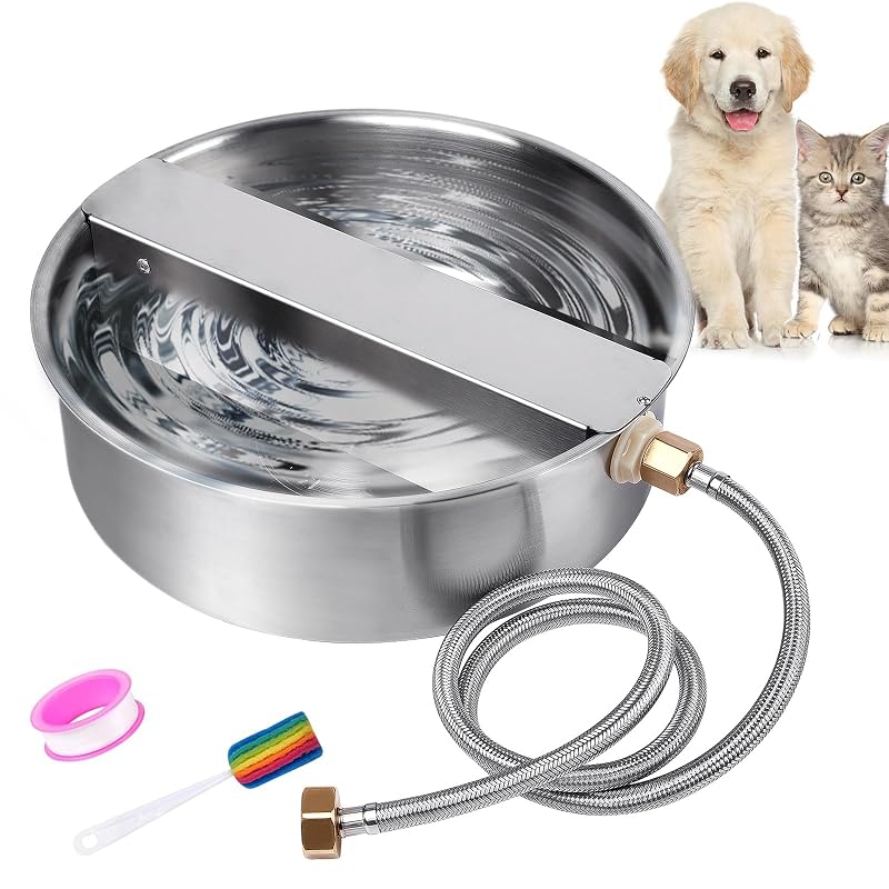 Bebedouro automático para cães de porte Grande em aço inoxidável PAULOZYN, 1 unidade