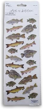 Realistic Fish Stickers - 3D Puffy Adhesive Decals 21 Pieces