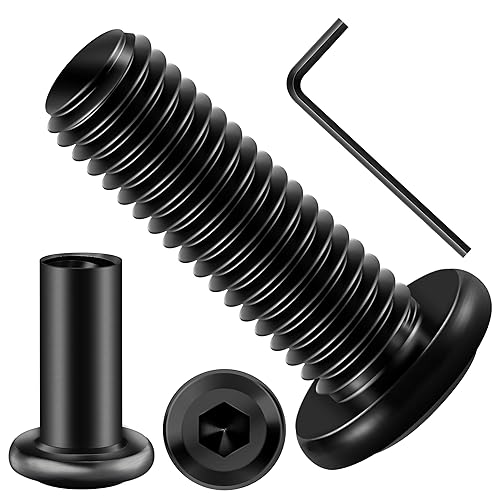 Miniatura 38 de MYWISH M8 x 30mm 20 piezas de tornillos de cabeza hexagonal con casquillo de hexágono, pernos de muebles de acero inoxidable 304 con rosca completa