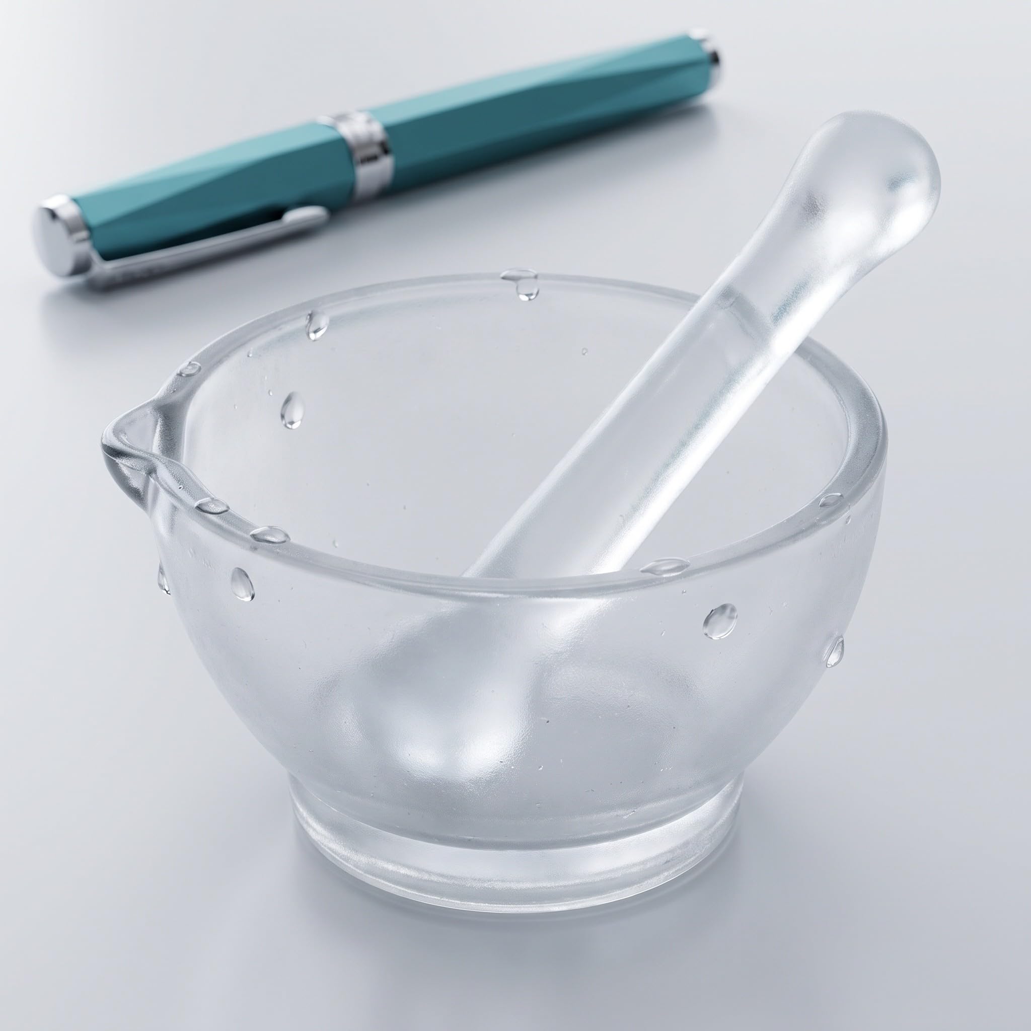 Gatuida Mortier et pilon en verre, presse-poivre de cuisine de 1,4 L